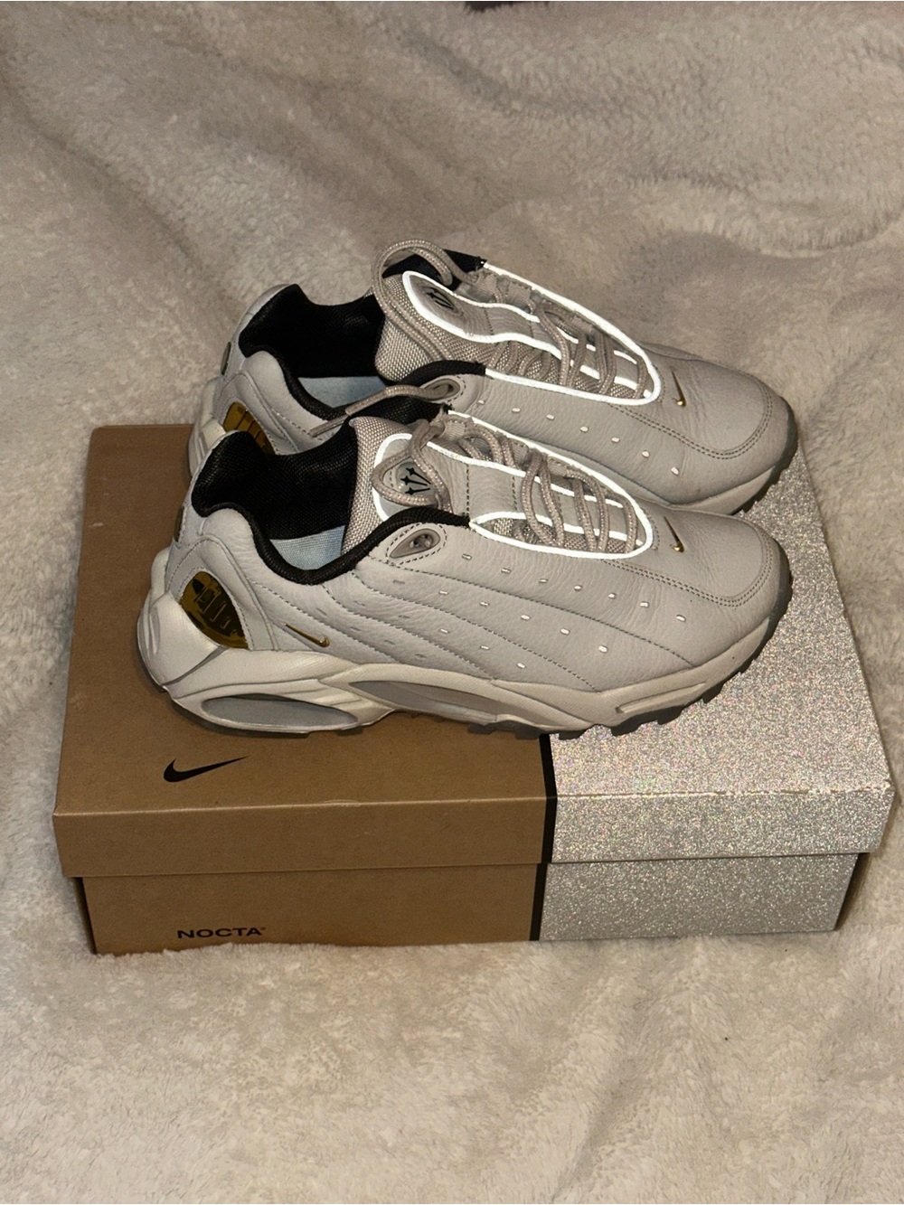 Nike Hot Step Air Terra NOCTA Light Bone and Metallic Gold